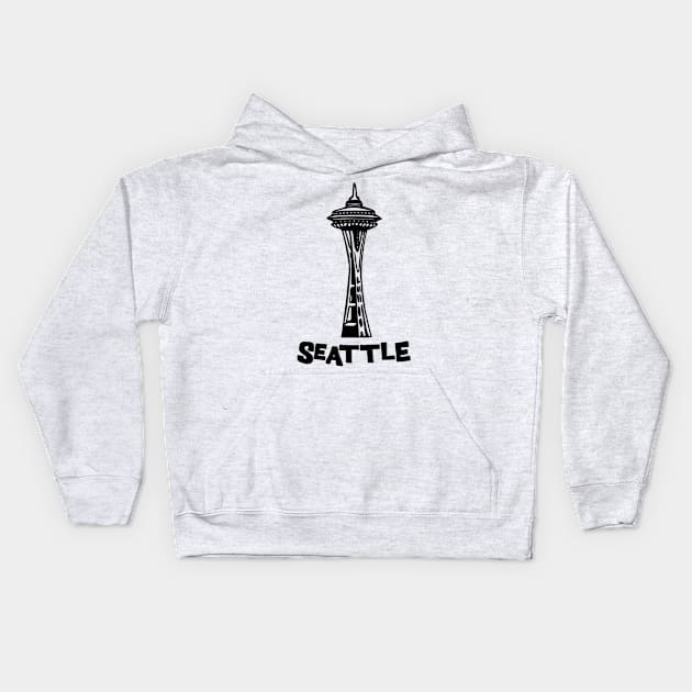 Seattle, Washington's Space Needle Kids Hoodie by gorff